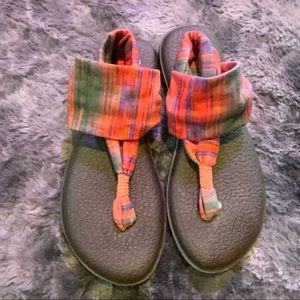Sanuk Multicolored Sling Yoga Sandals sz 7